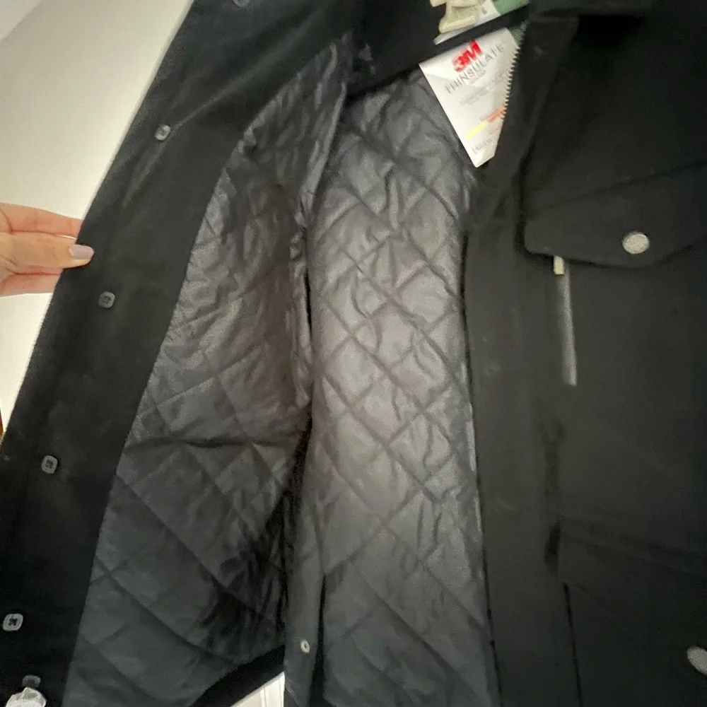 NWT L.L. Bean Black Utility Jacket - Picture 3 of 6